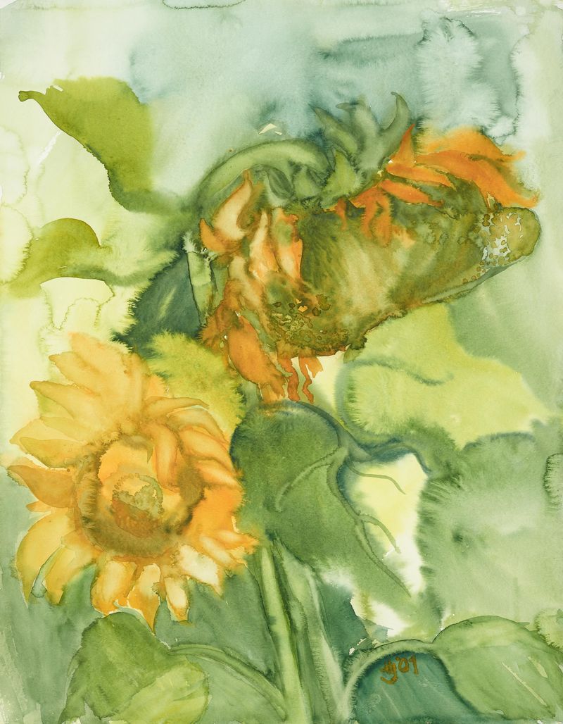 Auch das Werk "SONNENBLUME I" vom Künstler Horst Jurtz ist in der Sonderausstellung der Kunstsammlung Lausitz zu sehen.